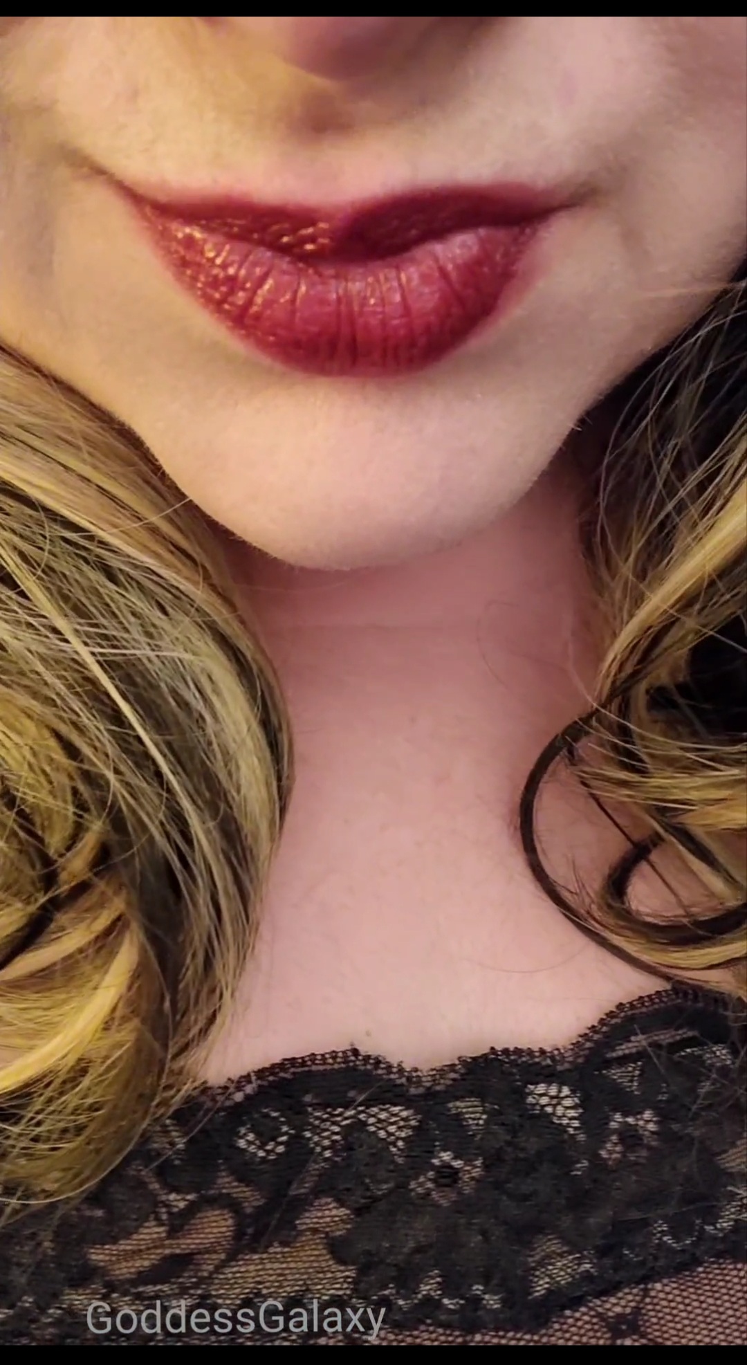POV blowjob with dark lips and long red nails